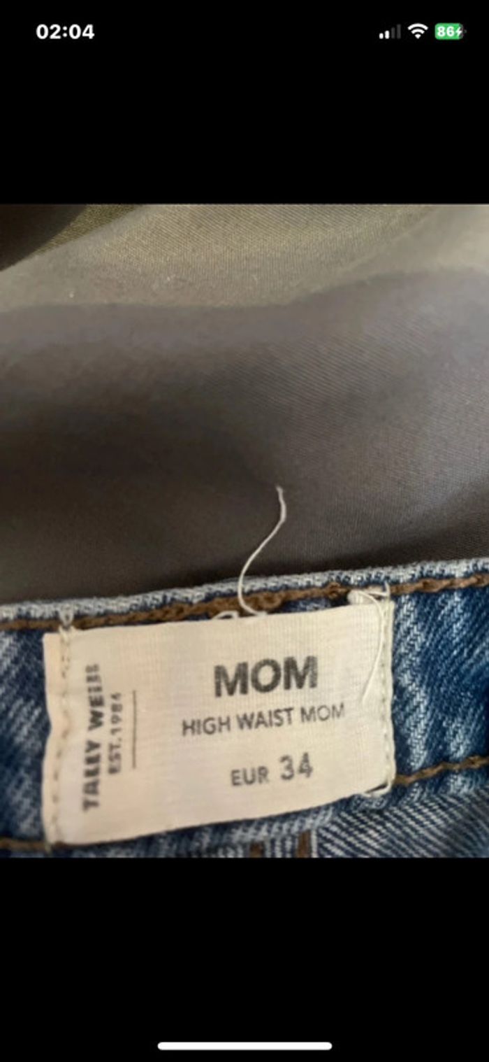 👖 Jean Mom Fit Troué Vintage – Effet Destroy Tendance - photo numéro 4
