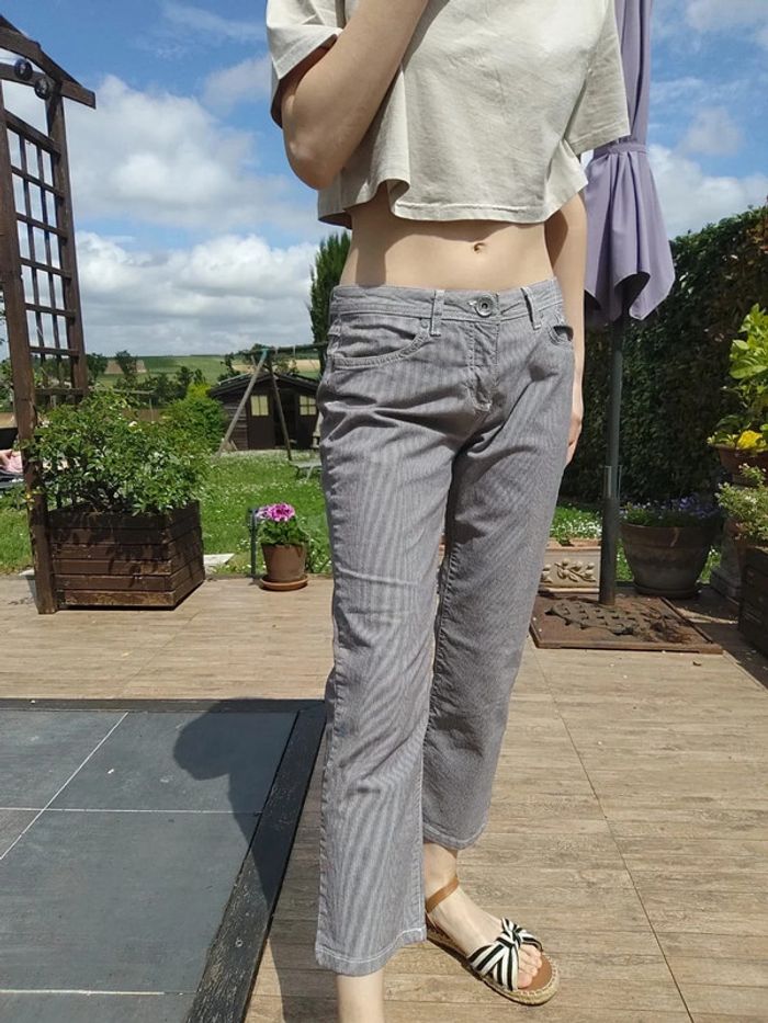 Pantacourt rayé gris T40- Active Wear La Redoute - photo numéro 9