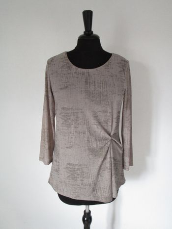 Blouse beige/gris Grain de Malice 36 NEUVE