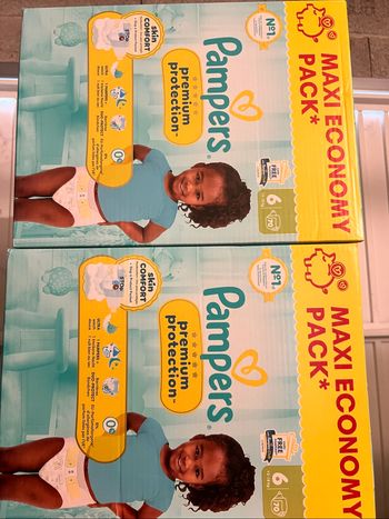 2 cartons pampers premium 6