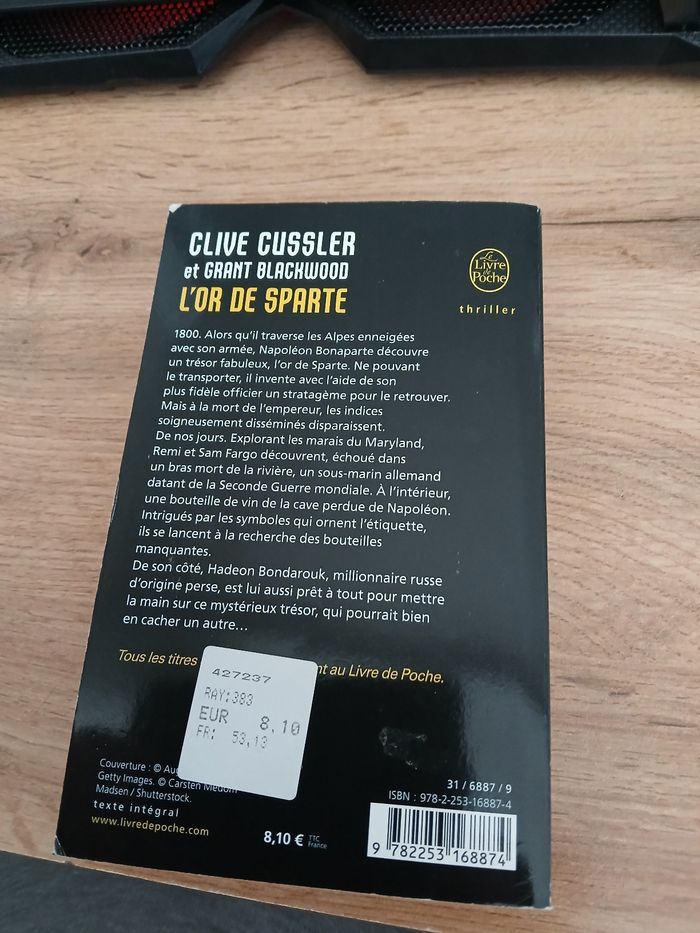 LIVRE L OR DE SPARTE DE CLIVE CUSSLER - photo numéro 2