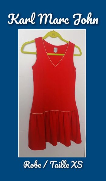 Robe d'été rouge vif doré Taille XS Karl Marc John