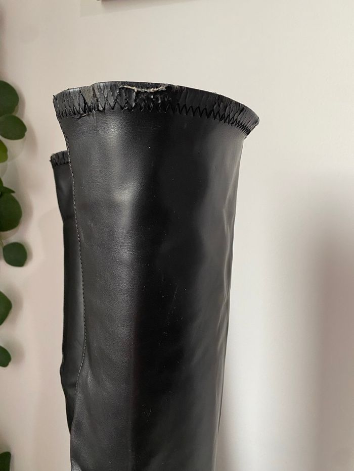 Bottes en cuir noires Zara - photo numéro 10
