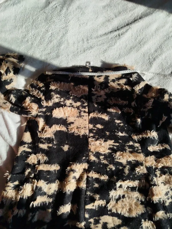 Veste femme Zimo Italie noire avec froufrous beige - photo numéro 9