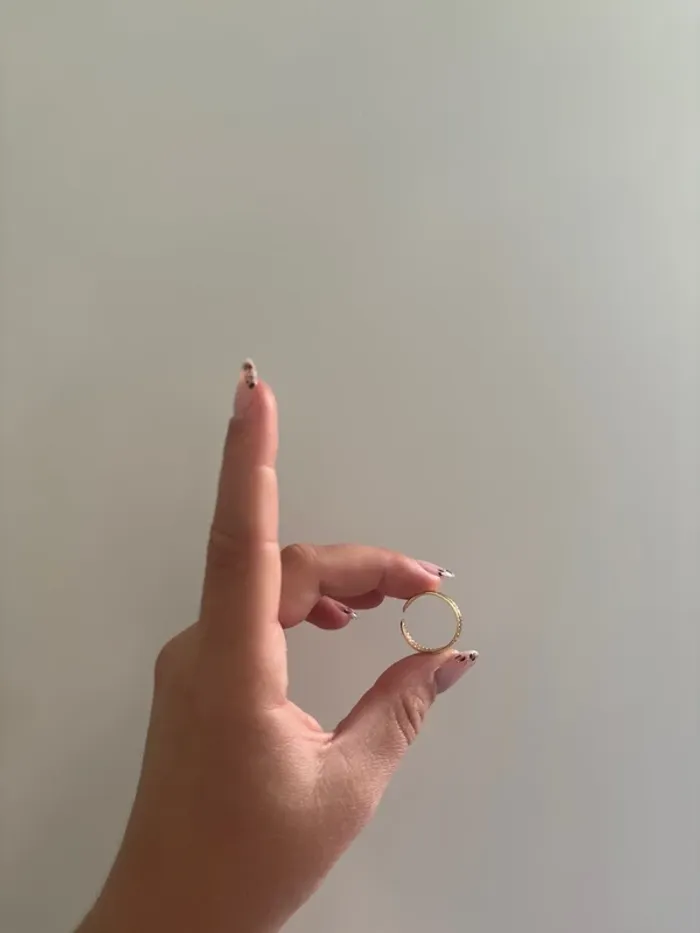 Bague dorée ajustable - photo numéro 5
