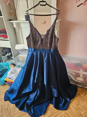 Robe de soiree bleu nuit t48