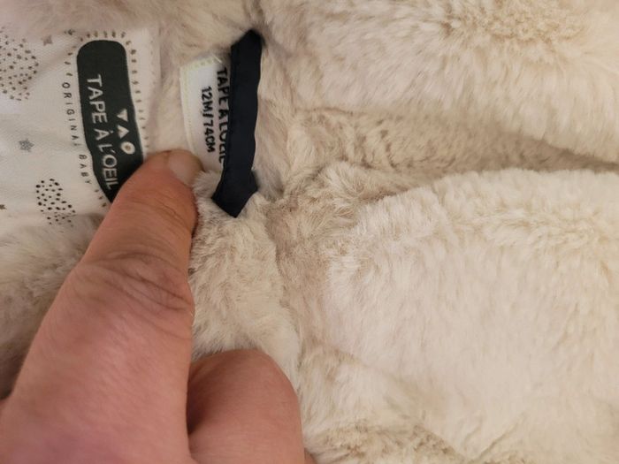 Manteau à capuche neuf Tape à l œil doublé polaire taille 12mois - photo numéro 7