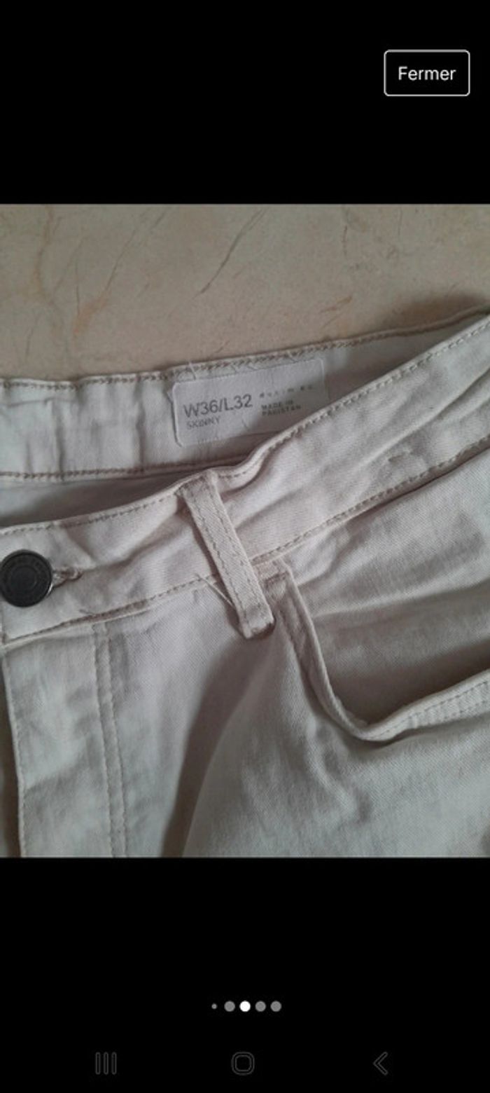 Pantalon jean skinny blanc taille 46 🌺L:110 - photo numéro 3
