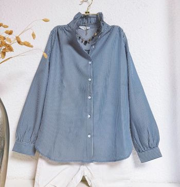 Blouse marine rayures oversize taille S/M 🌸 - photo numéro 4