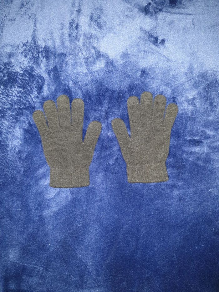 Paire de gants noire extensible enfant