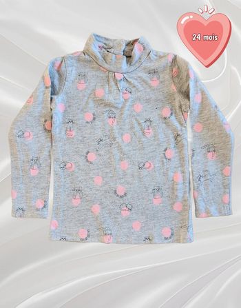 Haut manches longues fille 24 mois