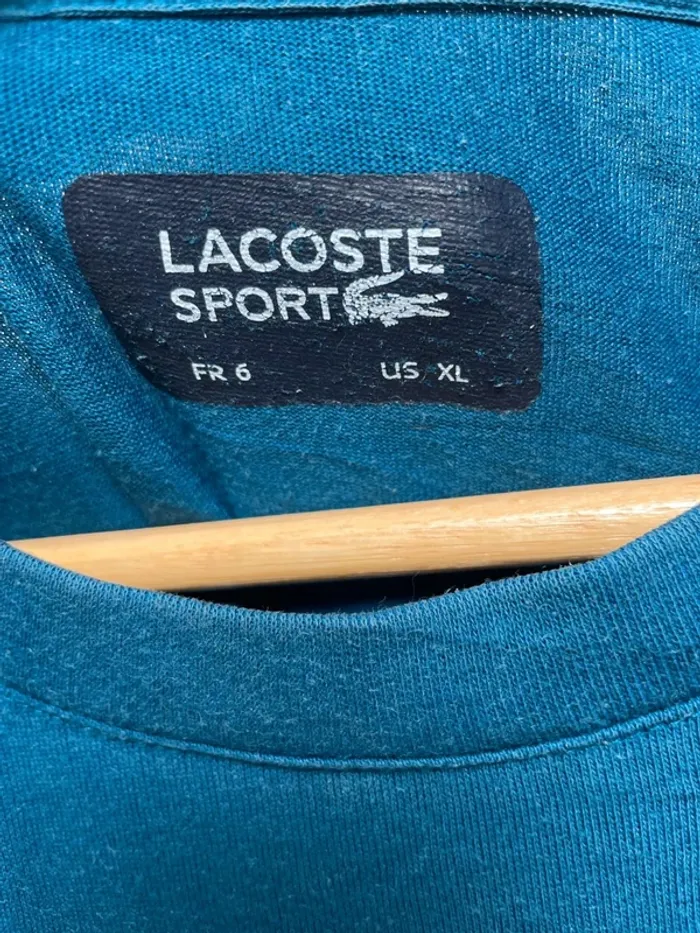 T shirt Lacoste Sport XL bleu manches courtes - photo numéro 4