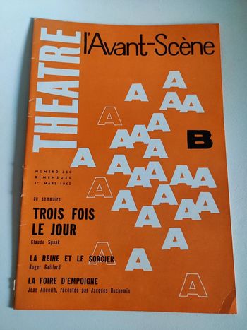Livre théâtre L'Avant-Scène 260 Anouilh / Vintage
