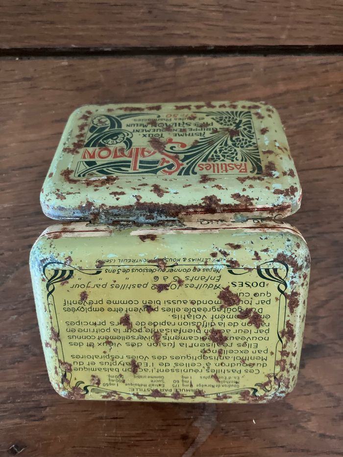 Vintage-Boite métallique-Pastilles Salmon - photo numéro 4