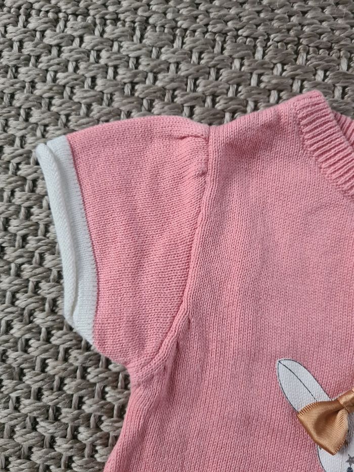 Robe pull motif lapins fille - 6 mois - photo numéro 2