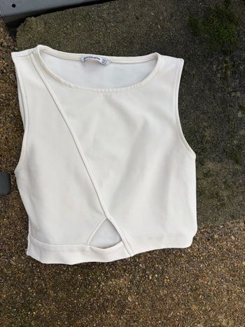 Haut blanc crop top
