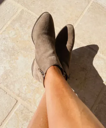 Bottines Daim beige