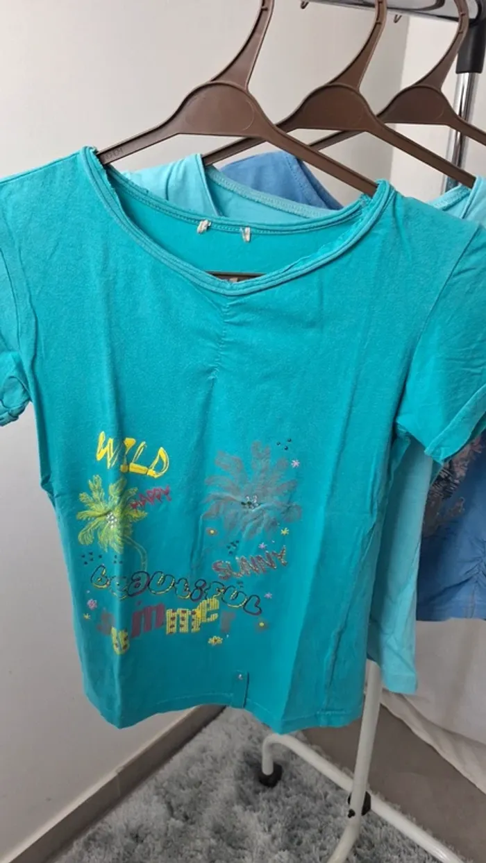 Lot de 6 tee-shirts/débardeurs fille 10 ans - photo numéro 5