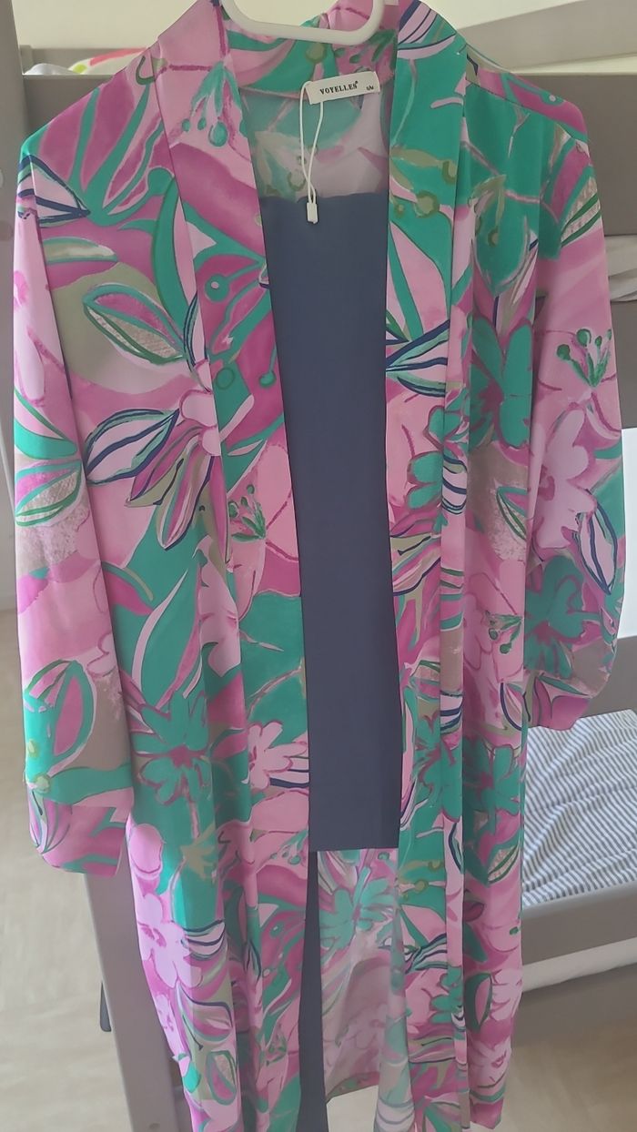 Ensemble kimono + pantalon large fluide