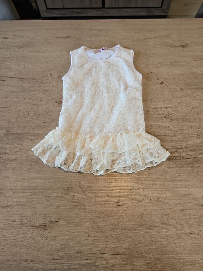 Tunique longue brodée, beige, Long Qi, neuve, 8 ans - photo numéro 7