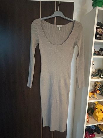 Robe maille beige