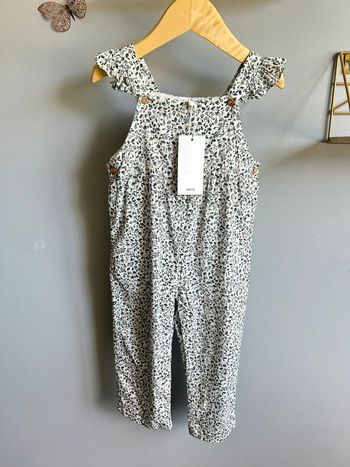 Salopette fleurie Mango fille 18-24 mois neuve