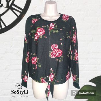 Sweat crop top fleuri à nouer Ardene Taille XXS/XS