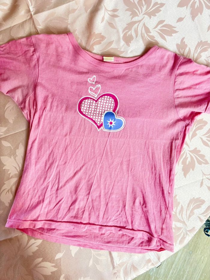 Lot de t-shirts fille en coton 10/12 ans - photo numéro 2