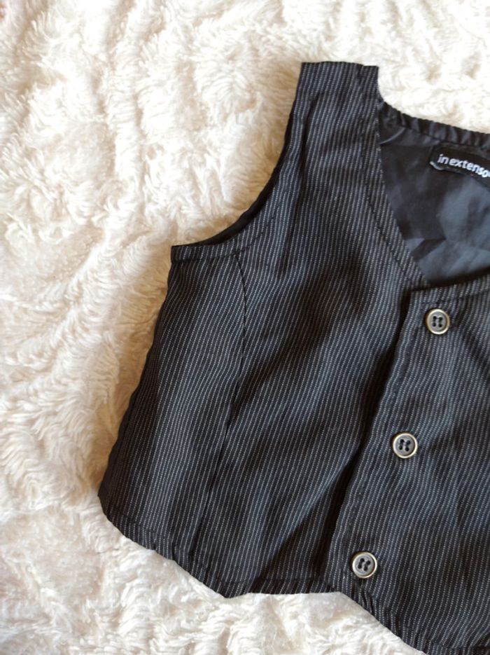 Ensemble (pantalon+boléro+tee shirt manche longue panda) Garçon 6 mois In Extenso - photo numéro 5