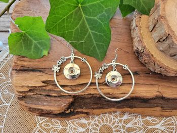 Boucles d'oreilles fantaisies fleurs  pour chunk pour bouton pression