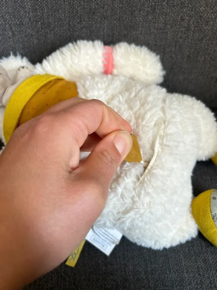 Peluche musical moulin roty, ours blanc le voyage d’Olga - photo numéro 4