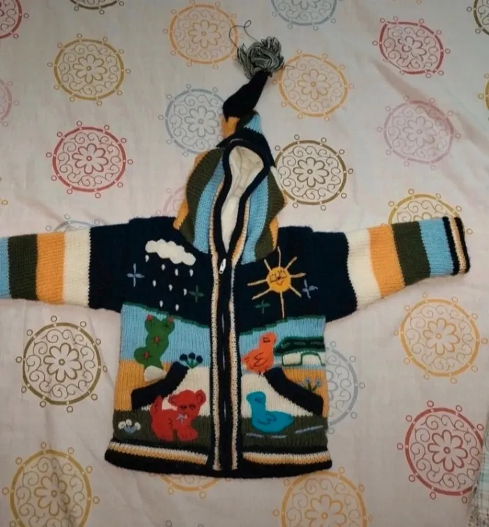 Jolie veste polaire zippée à capuche 12 mois Razandina NEUVE