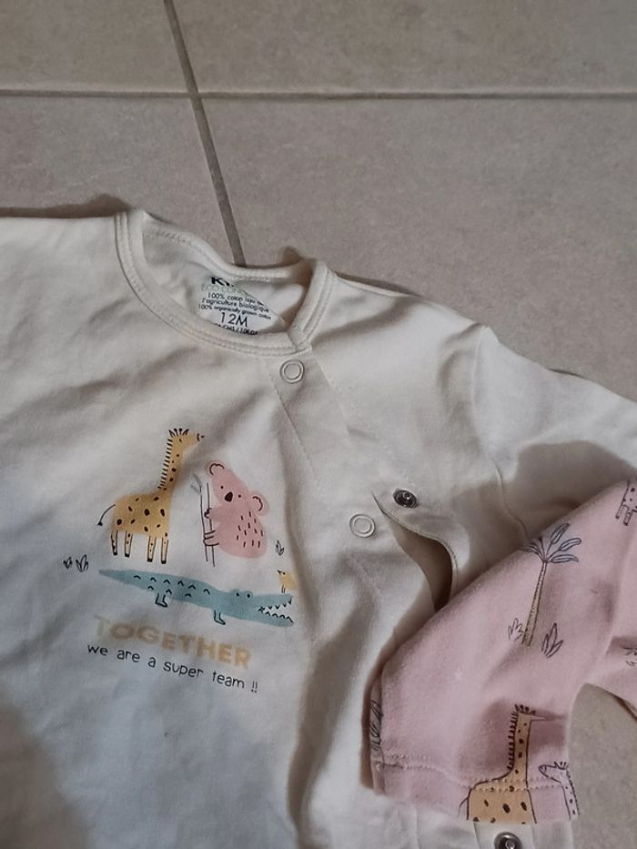 Lot de 2 pyjamas coton Kiabi  12 mois - photo numéro 3