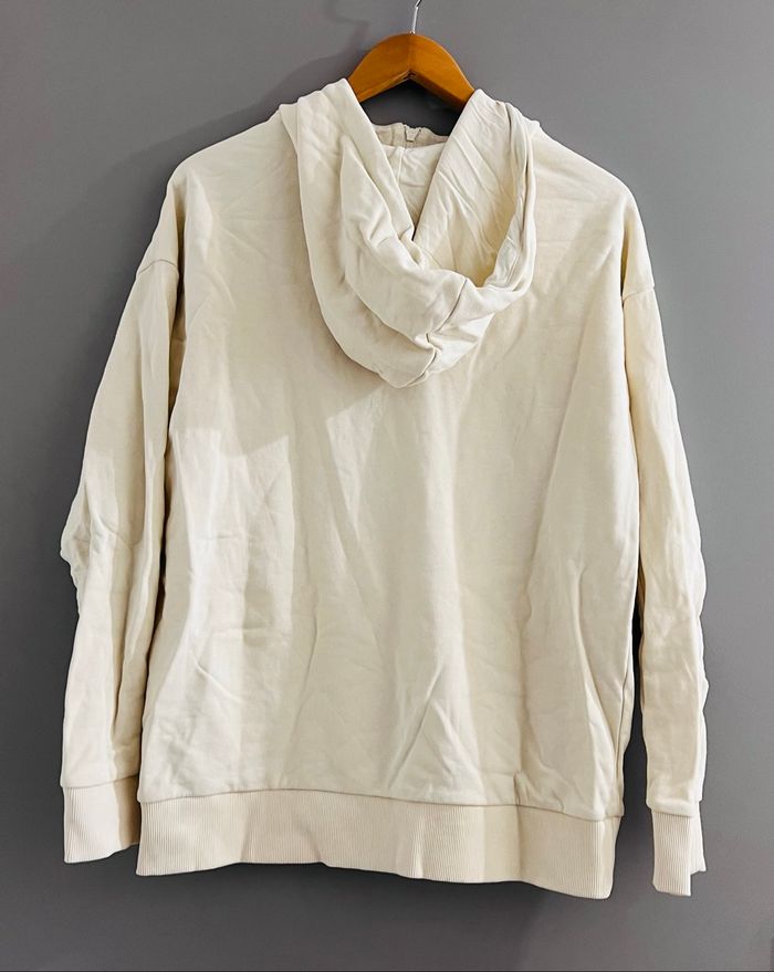 Sweat à capuche beige Selected Taille S - photo numéro 4