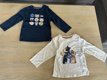Lot de 2 tee-shirts okaidi manche longue 18 mois 