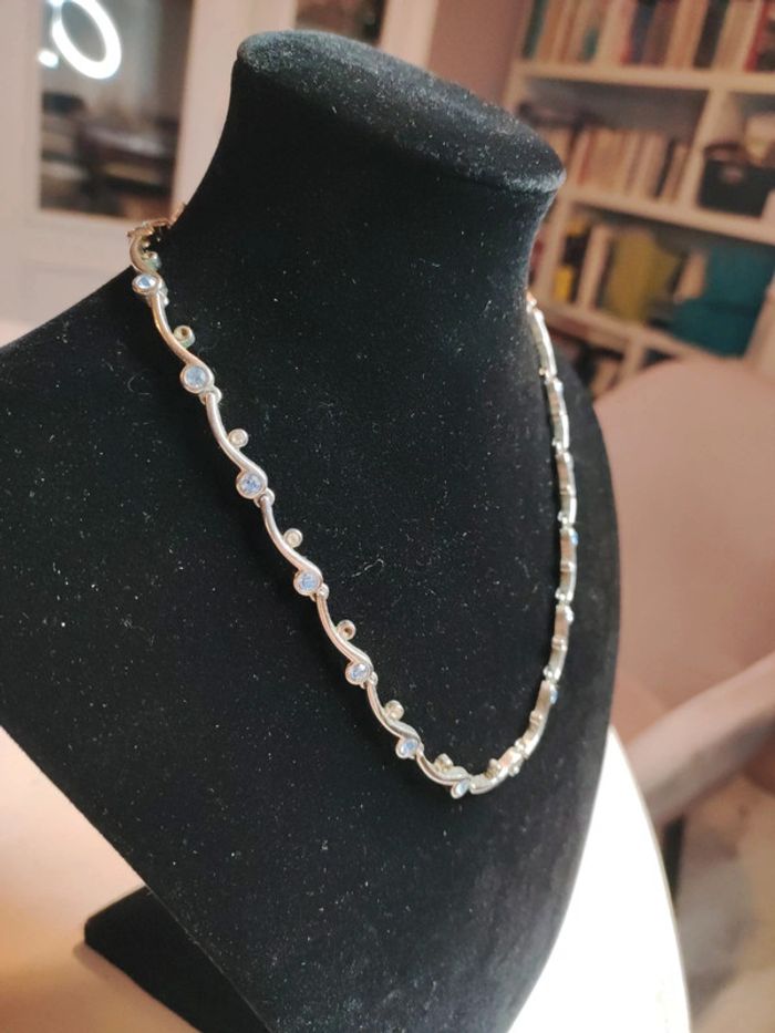 Collier métallique et strass - photo numéro 2