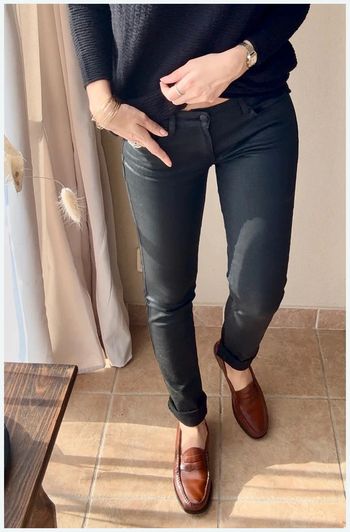 Jeans droit noir taille 38 Monoprix - très bon état