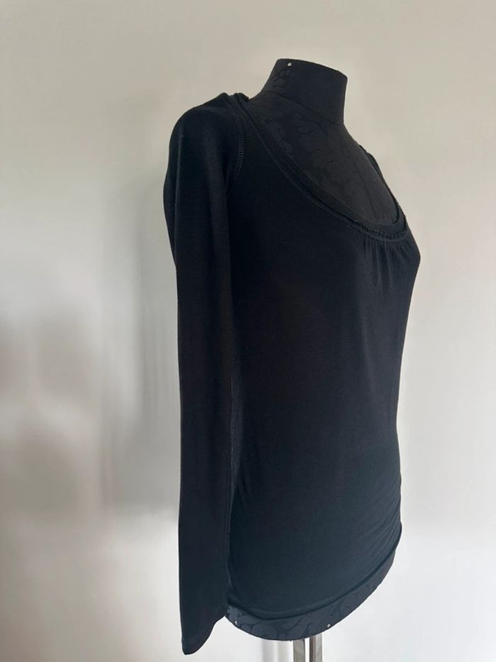 T-shirt noir manches longues - photo numéro 3