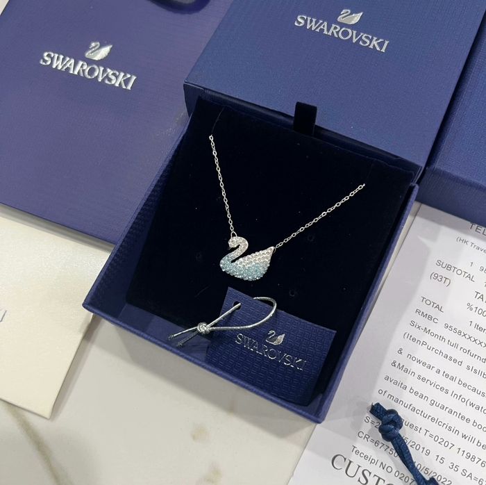 collier Swarovski de cygne bleu - photo numéro 3