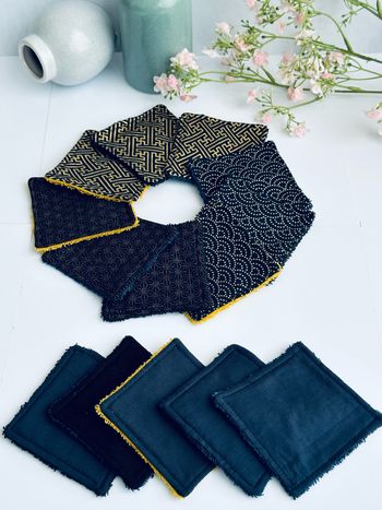 Lingettes lavables lot de 14  et réutilisable