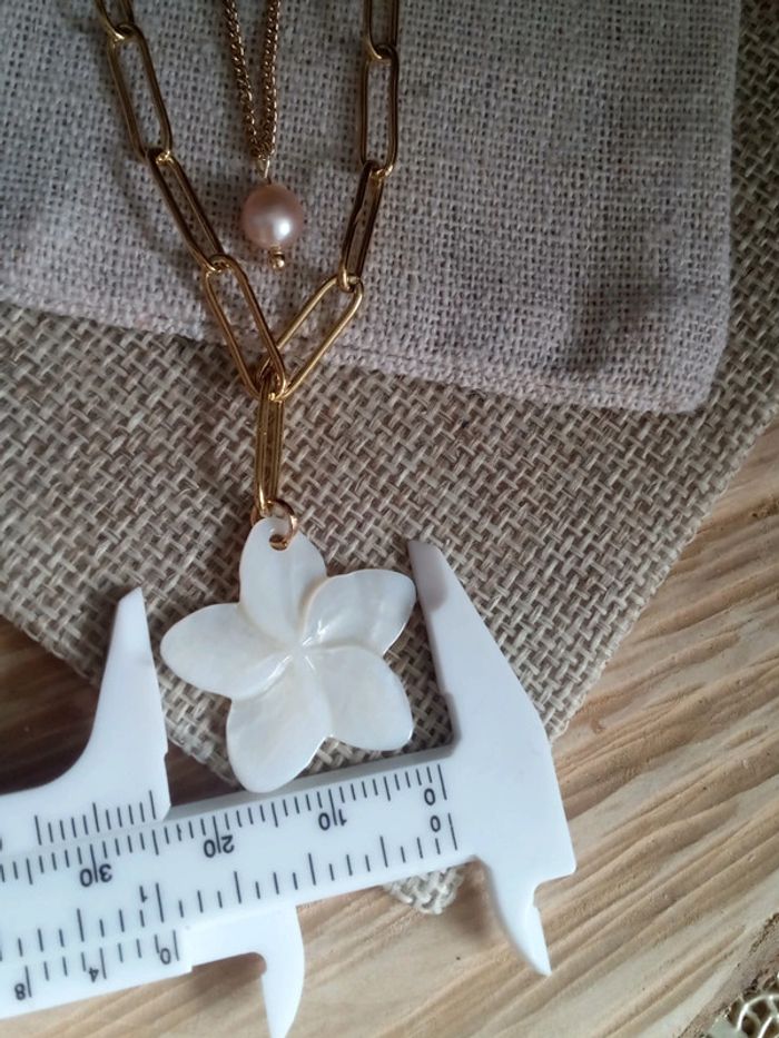 Collier double acier n'a'c'r'e naturelle - photo numéro 4