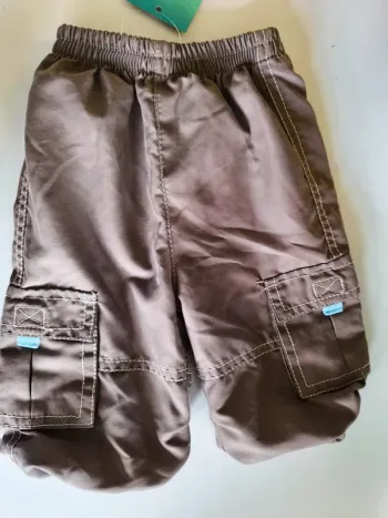 312003 pantalon marron garçon 6 mois sans marque