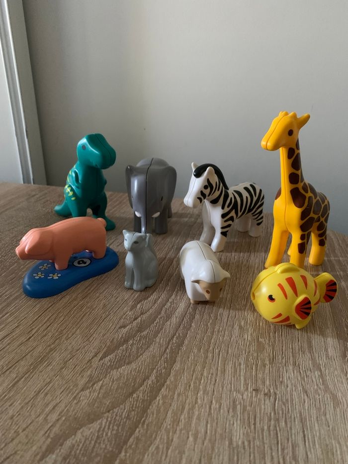 Lot de 8 animaux Playmobil 1 2 3