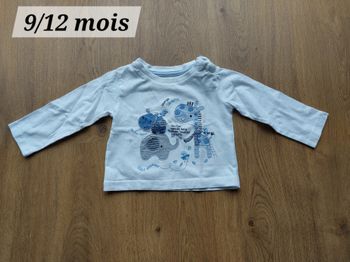 Tee-shirt manches longues 9/12 mois