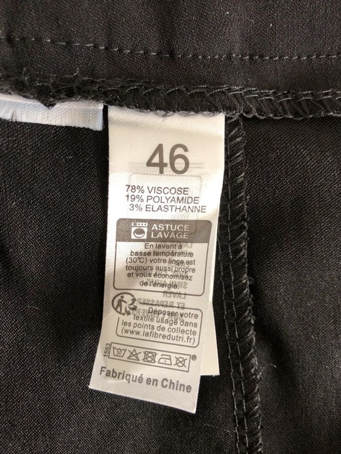 AN105- Pantalon droit noir T46 (46-48) NEUF - photo numéro 8