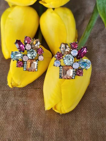 Boucles d oreilles en pierres topaz