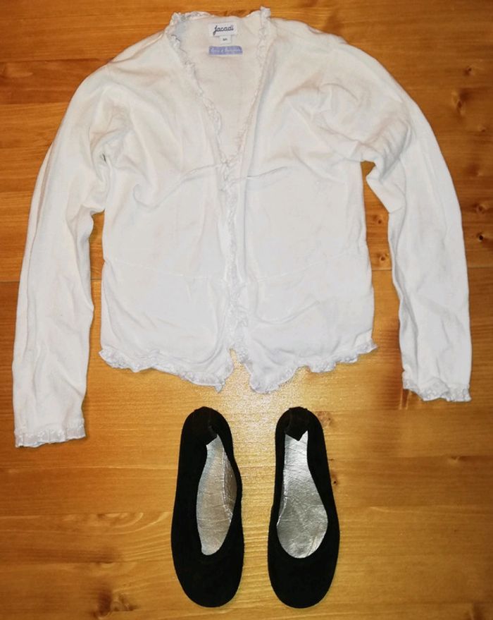 Ensemble robe-gilet-ballerine Jacadi 8 ans - photo numéro 3