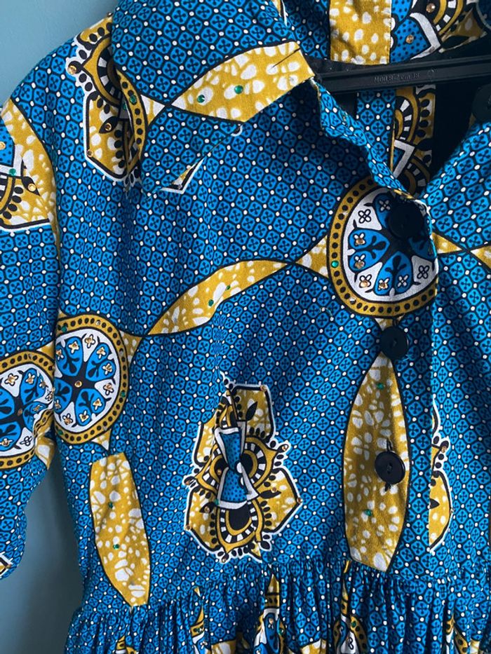 Robe faite main en tissus wax - photo numéro 2