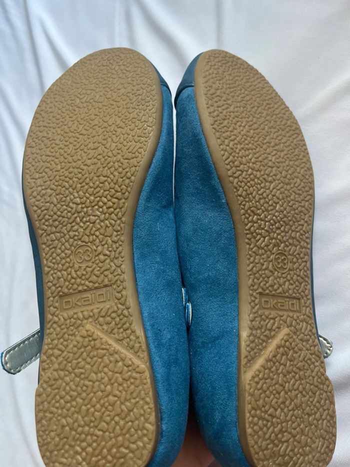 Ballerine bleue fille enfant taille33 neuve Okaïdi - photo numéro 3