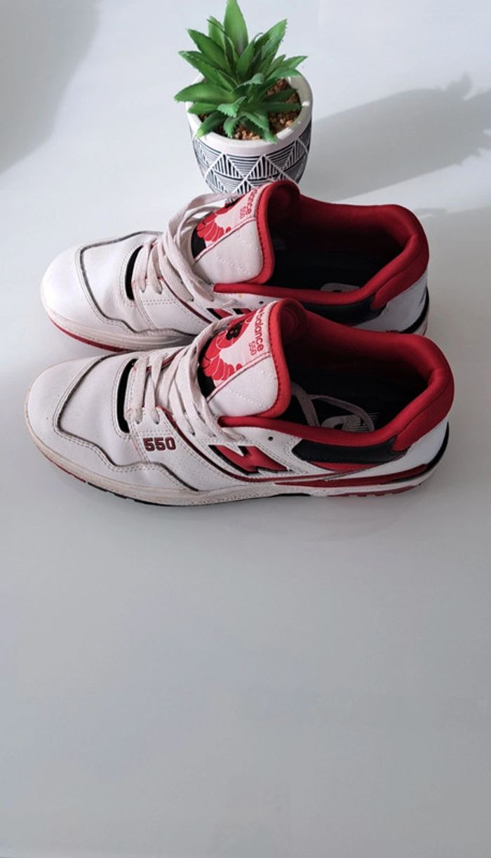 New Balance 550 blanche et rouge - photo numéro 7